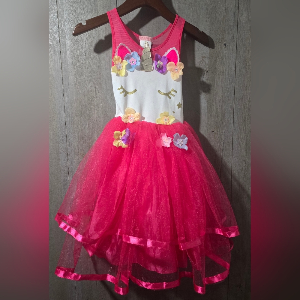 Pink Poppy Hot Pink  Unicorn Dress Birthday Party